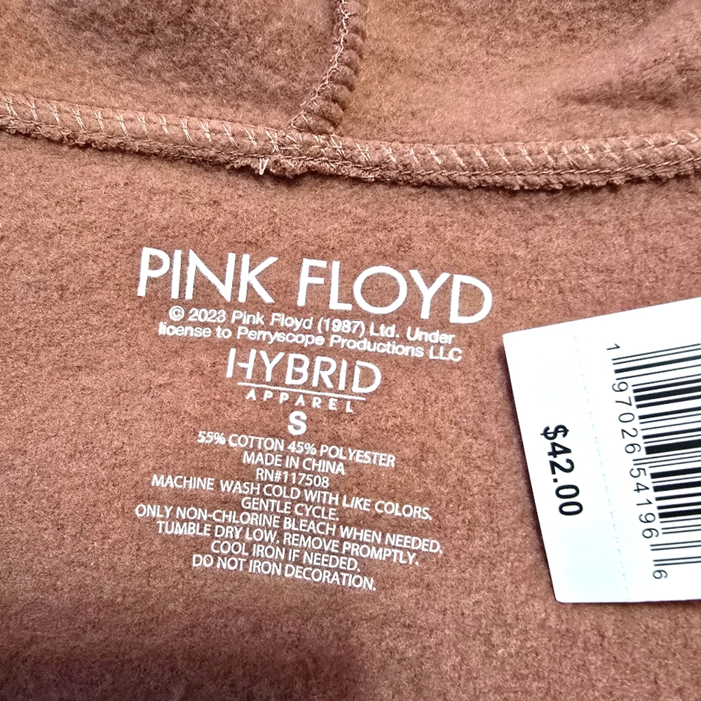 PINK FLOYD Hoodie Graphic "Live at Pompeii" Color Baltic Amber Size S - Picture 7 of 7